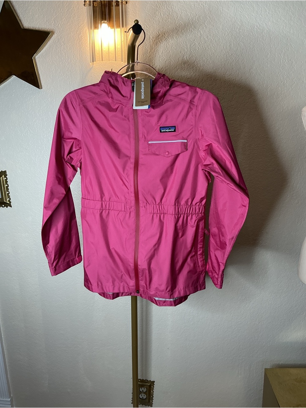 Patagonia Bright Pink Hooded Packable Jacket